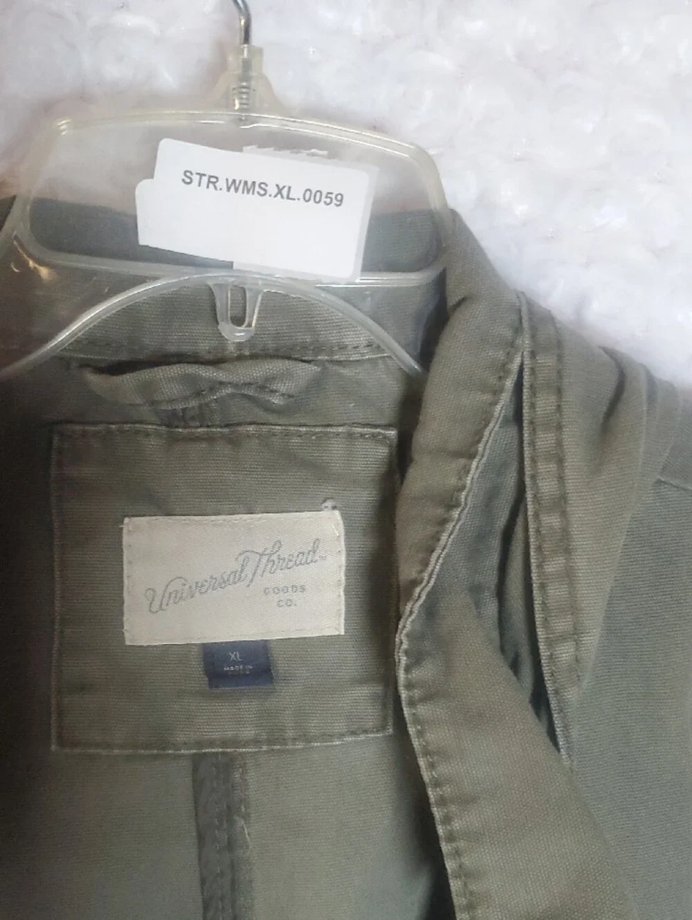 Universal Thread Army Green Utility Jacket with Drawstring Waist Size XL